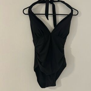 DKNY Women's One Piece Tummy Control Halter Neckline Swimsuit NWT